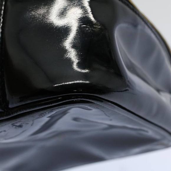 CHANEL Vanity Cosmetic Pouch Patent leather Black CC Auth yb378 - Picture 16 of 16